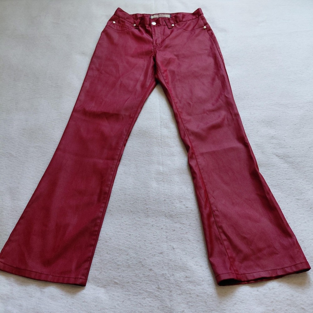 Paris Blues Originals Red Flare Bell Bottom Pants Size 9 High Rise Burgundy